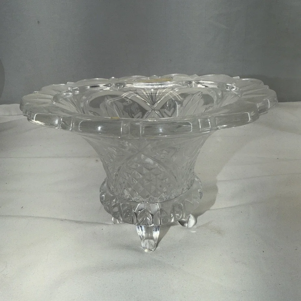 Vintage Crystal 4 Legged Bowl Candy Dish